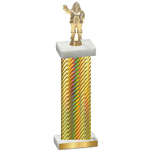 Single Gold Carbon Fiber Holiday Trophy