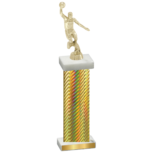 Single Gold Carbon Fiber Basketball Trophy