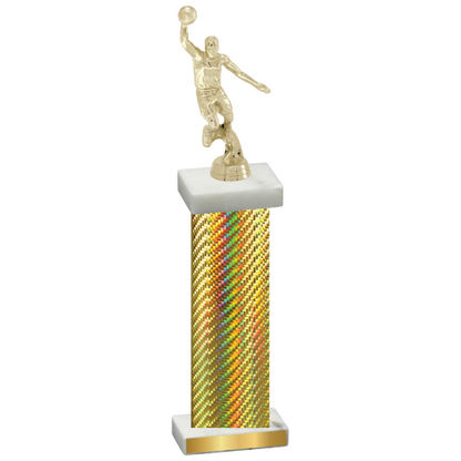 Single Gold Carbon Fiber Basketball Trophy