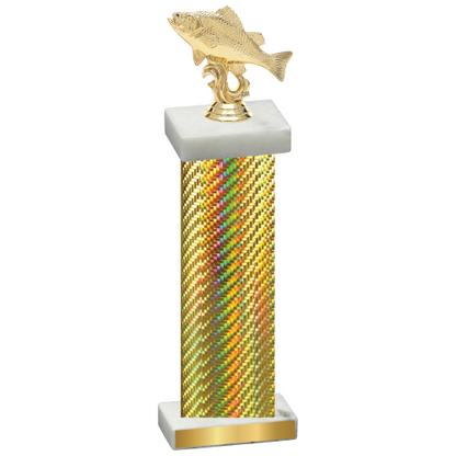 Single Gold Carbon Fiber Fishing Trophy