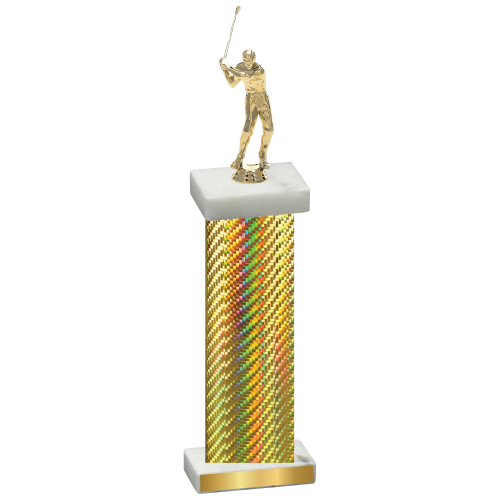 Single Gold Carbon Fiber Golf Trophy