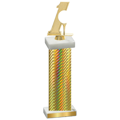 Single Gold Carbon Fiber Golf Trophy