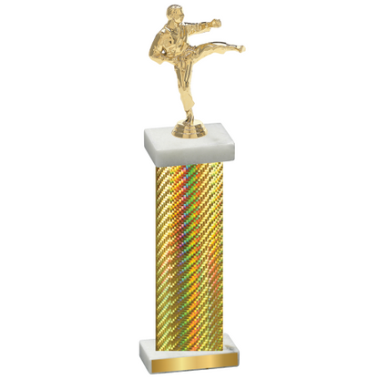 Single Gold Carbon Fiber Karate Trophy