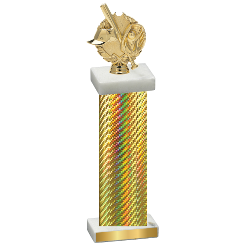 Single Gold Carbon Fiber Baseball Trophy