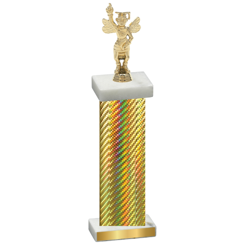 Single Gold Carbon Fiber Academics Trophy