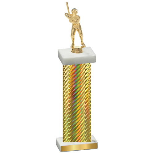 Single Gold Carbon Fiber Baseball Trophy