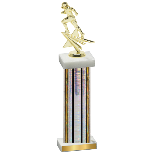 Single Silver Glacier Football Trophy