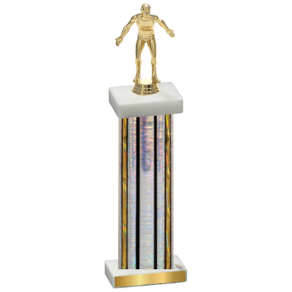 Single Silver Glacier Wrestling Trophy