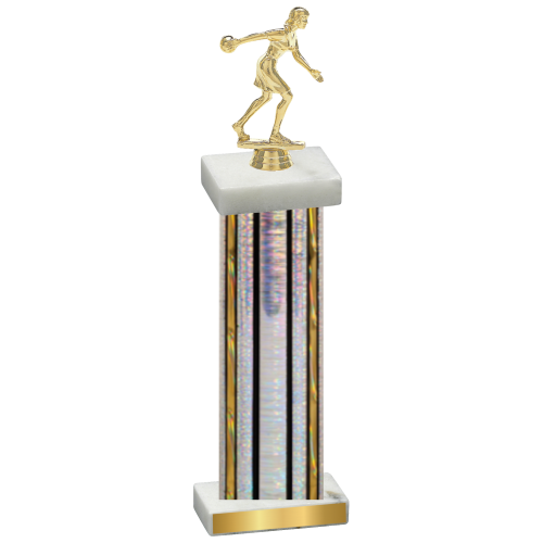 Single Silver Glacier Bowling Trophy