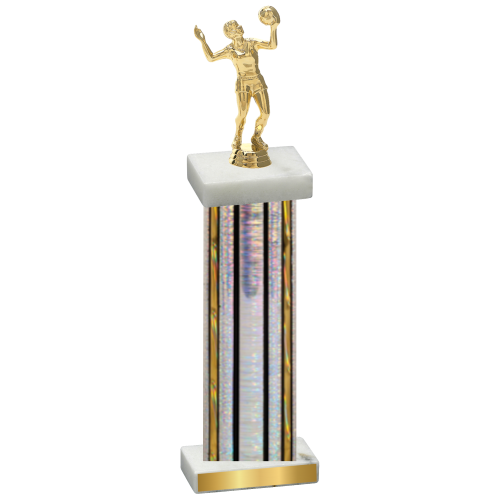 Single Silver Glacier Volleyball Trophy