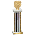 Single Silver Glacier Cheerleading Trophy