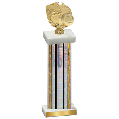 Single Silver Glacier Basketball Trophy