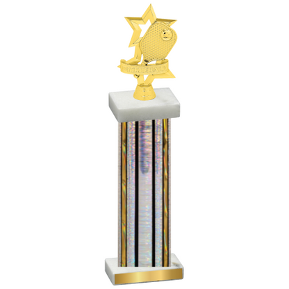 Single Silver Glacier Pickleball Trophy