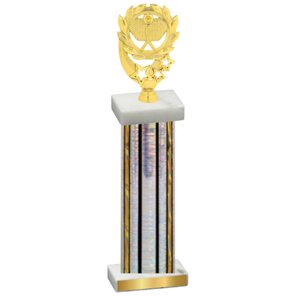 Single Silver Glacier Pickleball Trophy