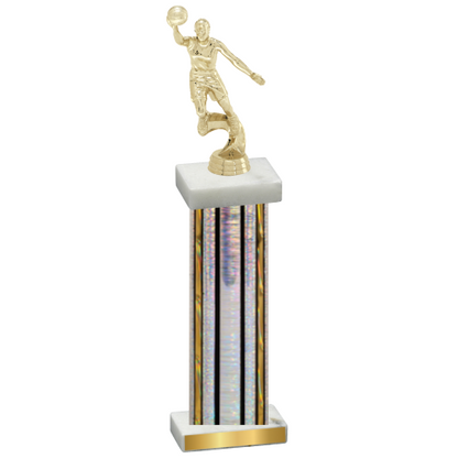 Single Silver Glacier Basketball Trophy