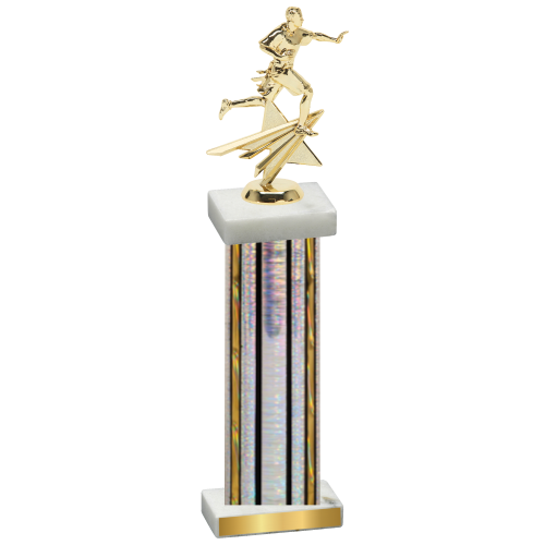 Single Silver Glacier Flag Football Trophy