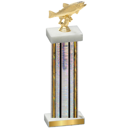 Single Silver Glacier Fishing Trophy