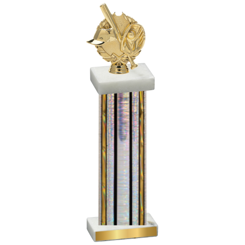 Single Silver Glacier Baseball Trophy