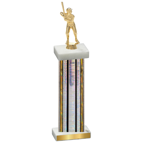 Single Silver Glacier Baseball Trophy