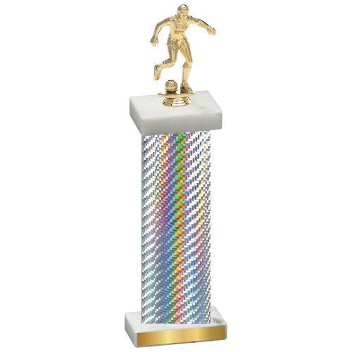 Single Silver Carbon Fiber Soccer Trophy