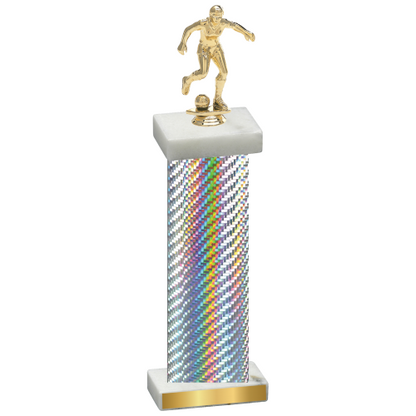 Single Silver Carbon Fiber Soccer Trophy
