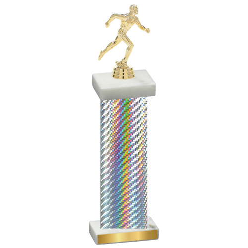 Single Silver Carbon Fiber Running Trophy