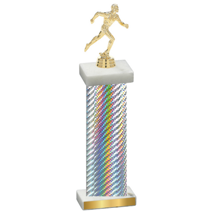 Single Silver Carbon Fiber Running Trophy