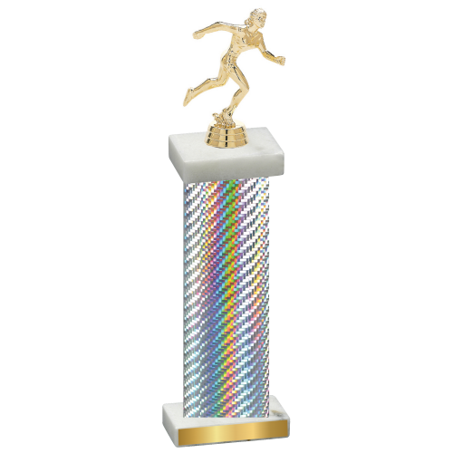 Single Silver Carbon Fiber Running Trophy