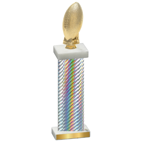 Single Silver Carbon Fiber Football Trophy