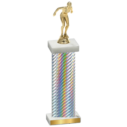 Single Silver Carbon Fiber Tennis Trophy