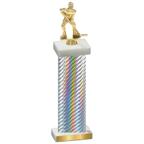 Single Silver Carbon Fiber Hockey Trophy