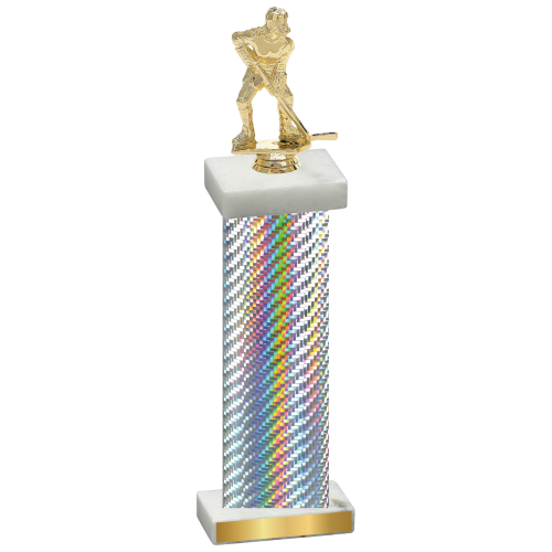 Single Silver Carbon Fiber Hockey Trophy