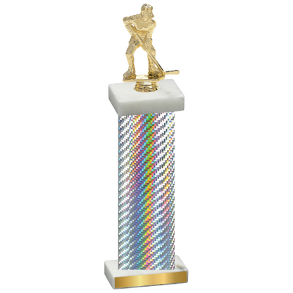 Single Silver Carbon Fiber Hockey Trophy