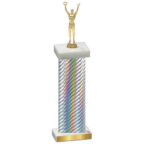 Single Silver Carbon Fiber Victory Trophy