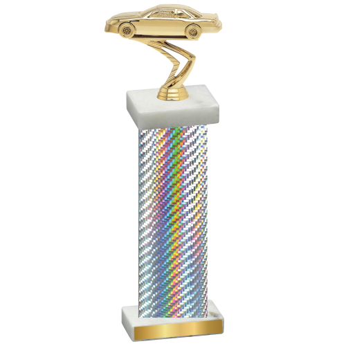 Single Silver Carbon Fiber Cars Trophy