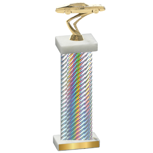 Single Silver Carbon Fiber Cars Trophy