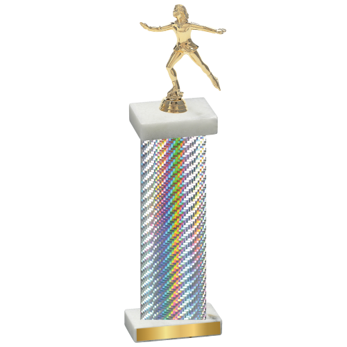 Single Silver Carbon Fiber Skater Trophy