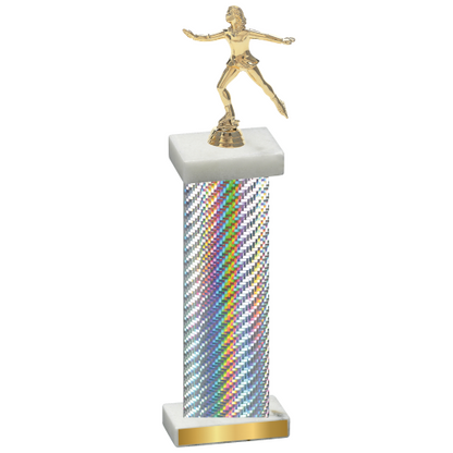 Single Silver Carbon Fiber Skater Trophy