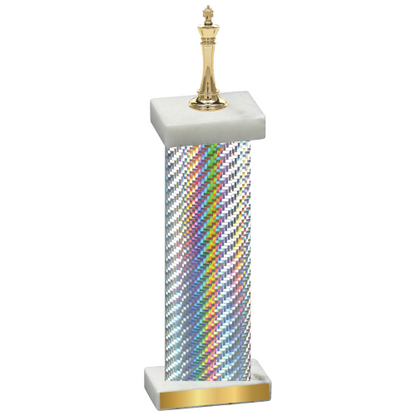 Single Silver Carbon Fiber Chess Trophy