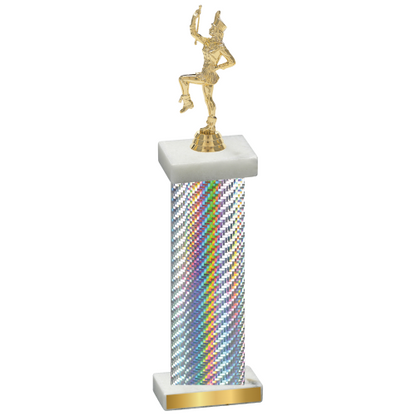 Single Silver Carbon Fiber Majorette Trophy