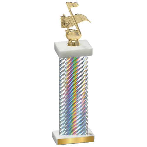 Single Silver Carbon Fiber Music Trophy