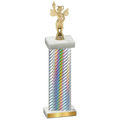 Single Silver Carbon Fiber Academics Trophy