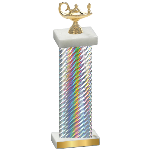 Single Silver Carbon Fiber Academics Trophy