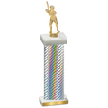 Single Silver Carbon Fiber Baseball Trophy