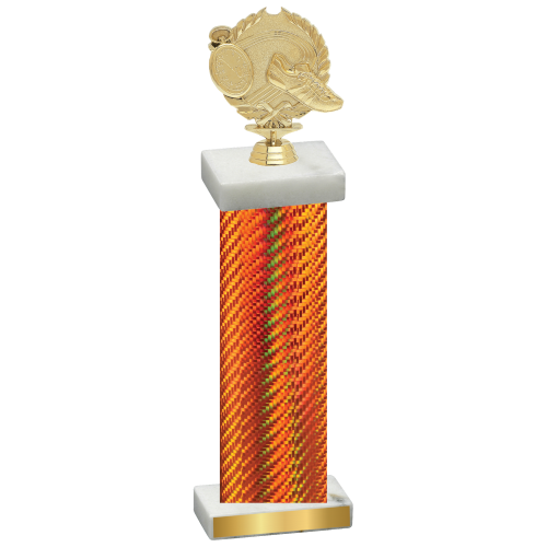 Single Orange Carbon Fiber Running Trophy