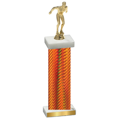 Single Orange Carbon Fiber Swimming Trophy