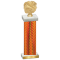 Single Orange Carbon Fiber Cheerleading Trophy