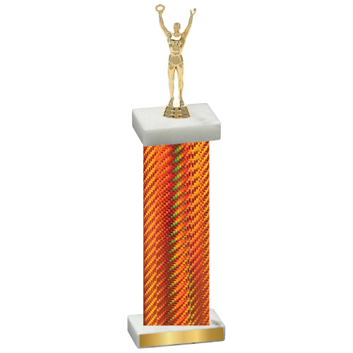 Single Orange Carbon Fiber Victory Trophy