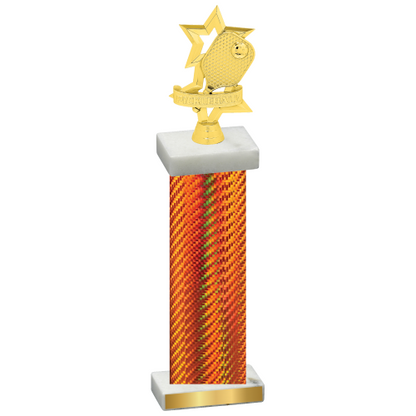 Single Orange Carbon Fiber Pickleball Trophy