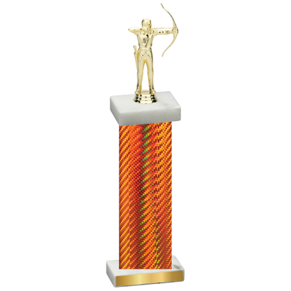 Single Orange Carbon Fiber Archery Trophy